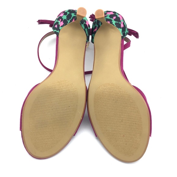 NEW Betsey Johnson Ressy Magenta Mul Lady Heels - Picture 7 of 8